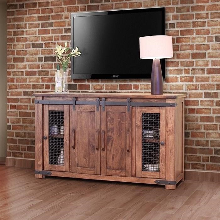 International Furniture Direct Parota IFD867STAND60 Rustic 60" TV